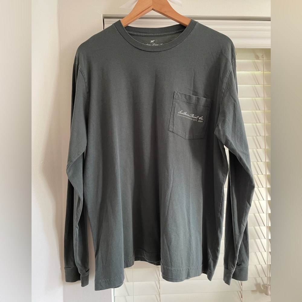 Gray Long Sleeve Crew Neck Tee